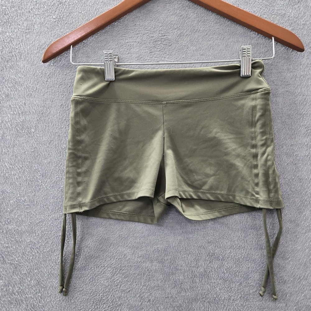 FP Movement Women Activewear Shorts‎ XS/TP Green Biker Slim 2" Inseam Logo
